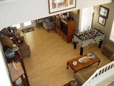 Looking down at family room from upstairs