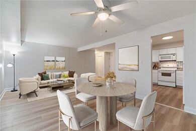 A designated dining area is open to the living spa