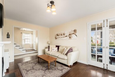 French doors to porch