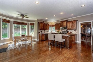 Light and bright breakfast nook and kitchen.