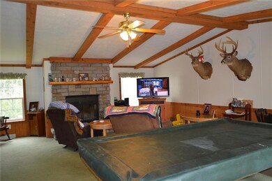 Living room with fireplace