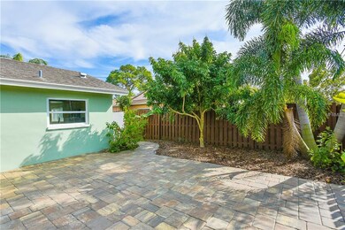 The nicely landscaped pool deck has plenty of room