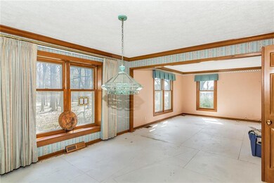 Window seat adds custom detail in Dining Room....
