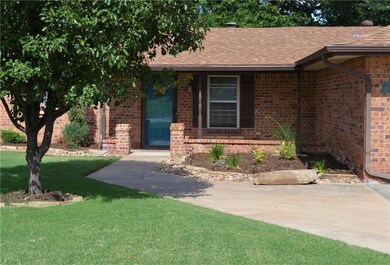 Close-up of front landscaping.