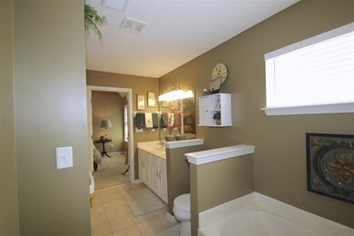 Luxurious master bathroom comes complete with a wh
