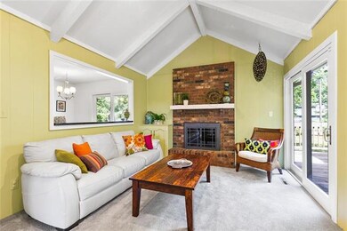 The Kitchen peeks out to the Family Room for easy 
