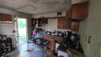 Kitchen with ventilation hood and sink
