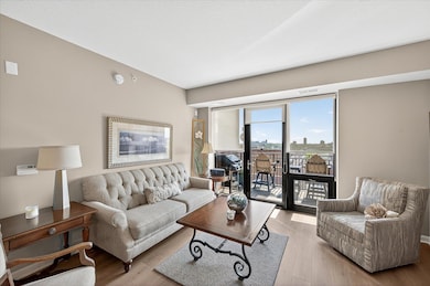 Living Room opens to south facing balcony