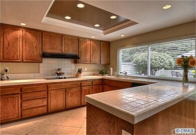 bright and cheerful kitchen overlooking the gorgeous yard