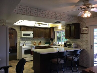 kitchen and seating bar
