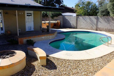 Pool set to the side