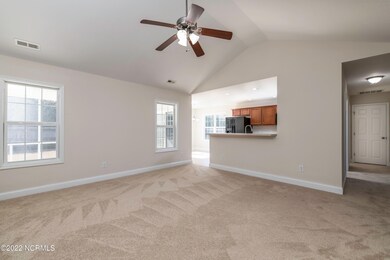 Open Living Room with Vaulted Ceiling