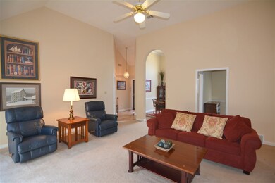 View from the great room into the entry, dining ro