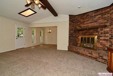Floor to Ceiling Brick Fireplace
