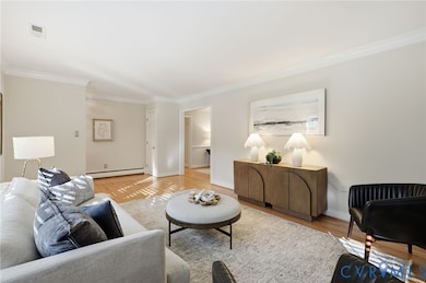 The large formal living room is located off the foyer.