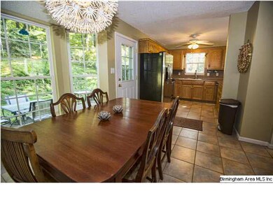 Dining and Kitchen with tile floor and beautiful b