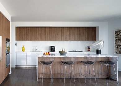 The high-end kitchen boasts a suite of top-of-the-