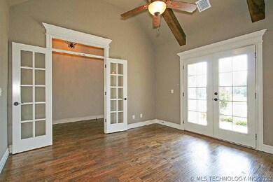 Transom window above door.
