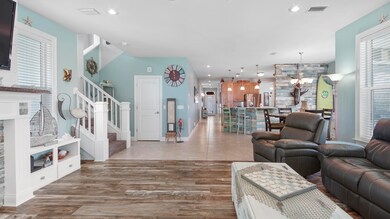 Living Room to the Kitchen