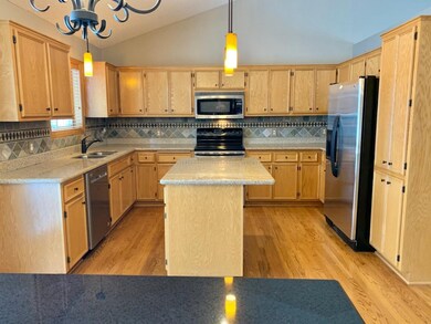 Kitchen view from dining area.