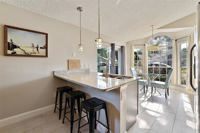 Breakfast bar adds entertaining options.