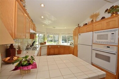 There's a gas range and plenty of counter space an