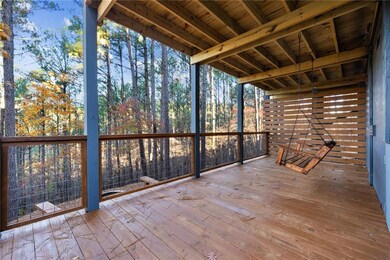 Destress on the porch swing located on the lower d