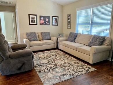 Living Room with cathedral ceilings
