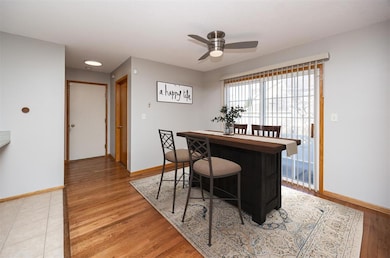 Dining Area with sliding door to patio