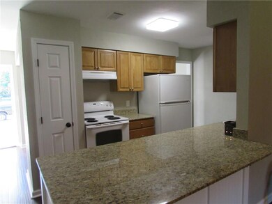 New dishwasher. Frig remains. Granite countertops