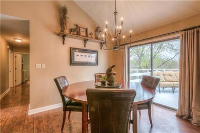 Formal dining room walks out to large upper deck