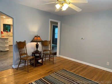 Living Room with original hardwood floors