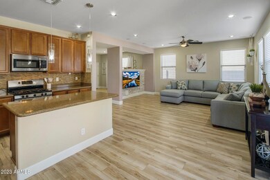 Kitchen and living area