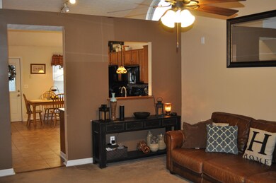 Living Room View into Kitchen