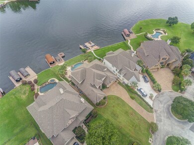 Aerial view of full waterfront property