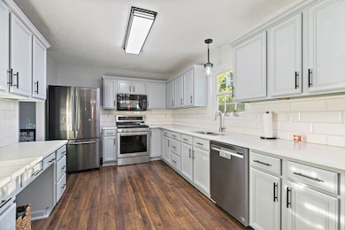 Kitchen remodel in 2021 featuring painted cabinetr