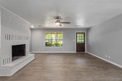 View of living room from the dining area.