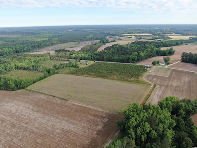 Overview of rural landscape with abundant farmland