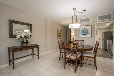 View of tiled dining area