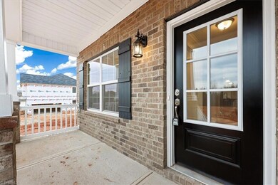 Front Porch with Brick Columns and Tapered Bases