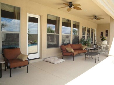 Extra long covered patio!