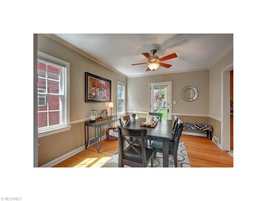 French door in the dining room leads to a covered 