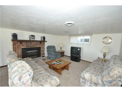 Family Room. Large family room with brick gas fire