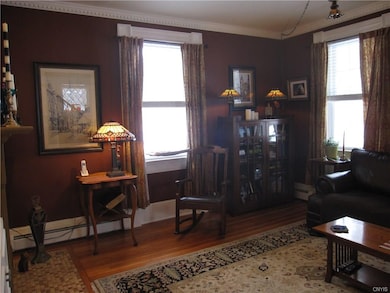 The windows are wide and tall letting in light.