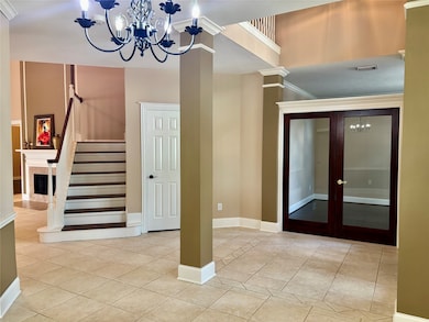 Prestigious study with hardwood floors and double