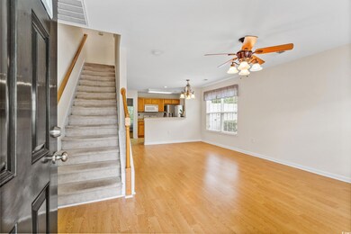 Foyer featuring light hardwood / wood-style floori