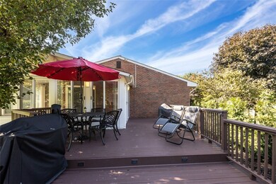 Expansive two-tiered deck for entertaining