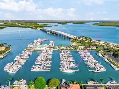 Aerial view of a nearby body of water and numerous