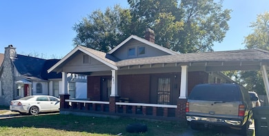 View of front of home featuring covered porch