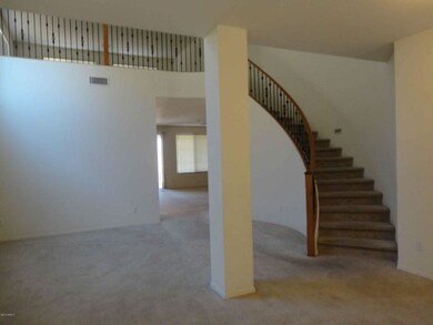 Formal living room, stair, loft